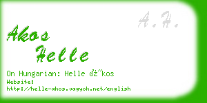 akos helle business card